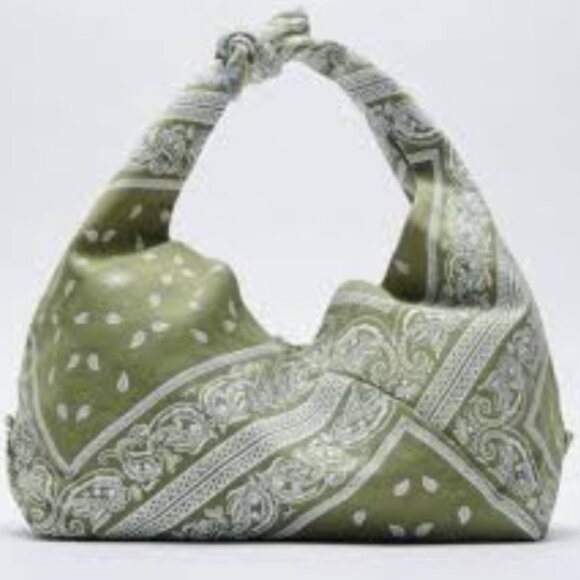 Zara Paisley Bandana print sling bag - Picture 1 of 11